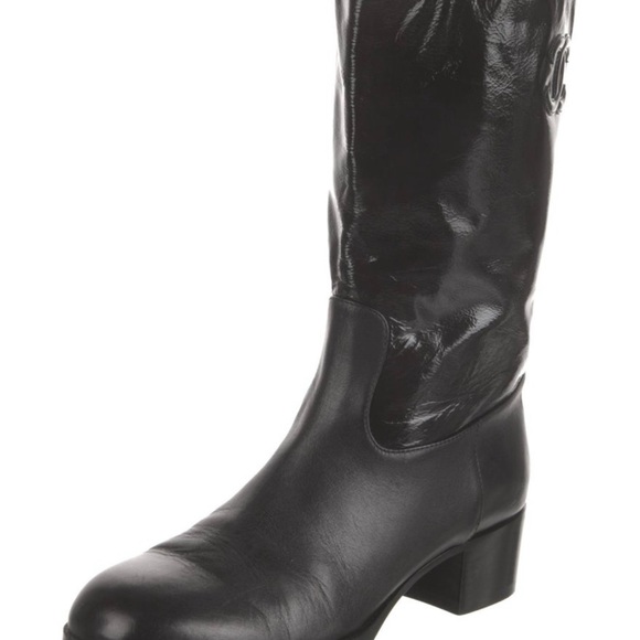 Chanel patent leather riding boots 8.5 - Picture 1 of 7